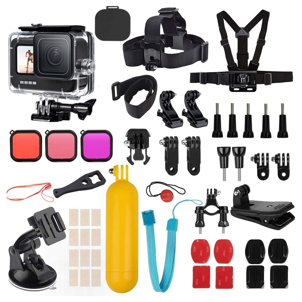 42-in-1 Accessories for GoPro Hero 9 / 10 / 11 / 12 Action Camera Chest Strap 60m Waterproof Case Lens Filter Set 42-in-1 Accessories for GoPro Hero 9 / 10 / 11 / 12 Action Camera Chest Strap 60m Waterproof Case Lens Filter Set